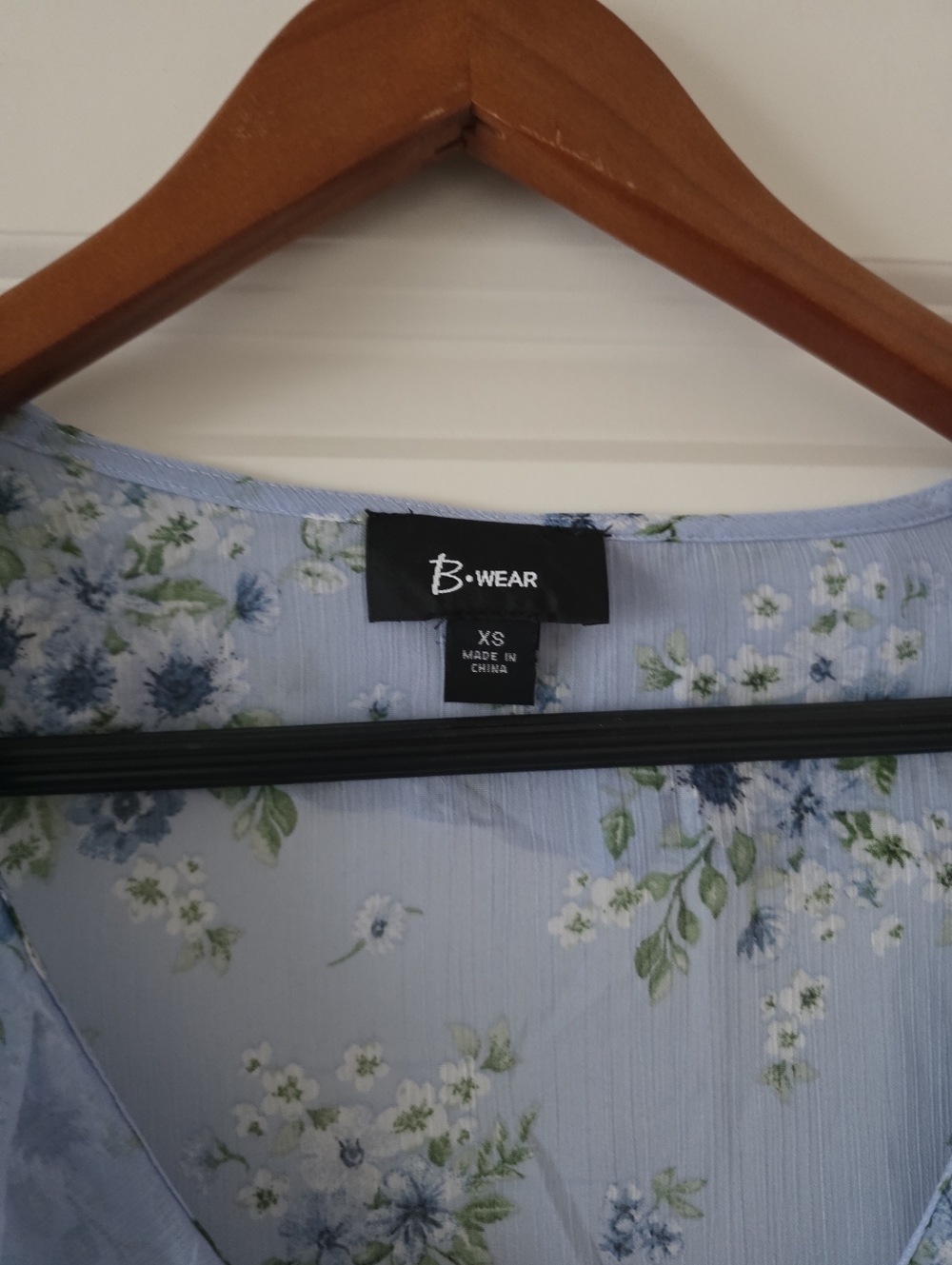 Ruffle Floral Tiefront Blouse Western Chic Romantic Fairy Core XS NWT B Wear - Picture 3 of 7